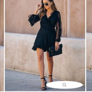 Away with Me ruffle wrap dress